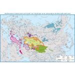 Bağımsız Türk Devetleri ve Türkçenin Konuşulduğu Bölgeler Haritası 70x100 cm