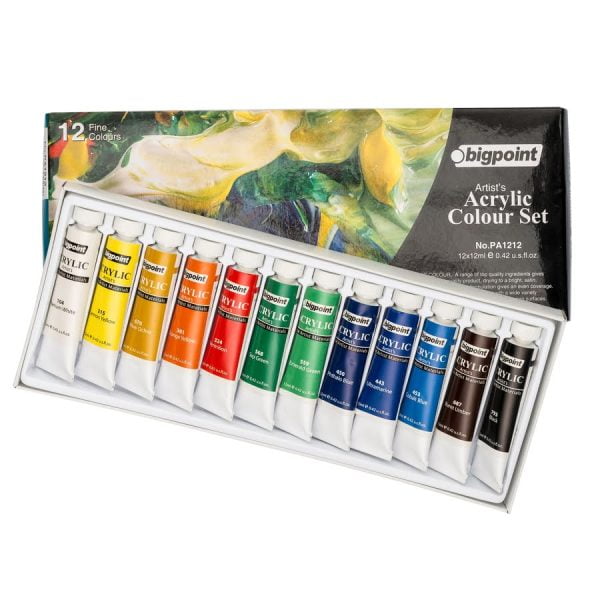 Akrilik Boya Seti 12 ml Tüp x 12 Renk
