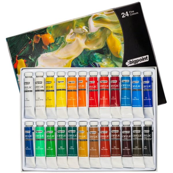 Akrilik Boya Seti 12 ml Tüp x 24 Renk