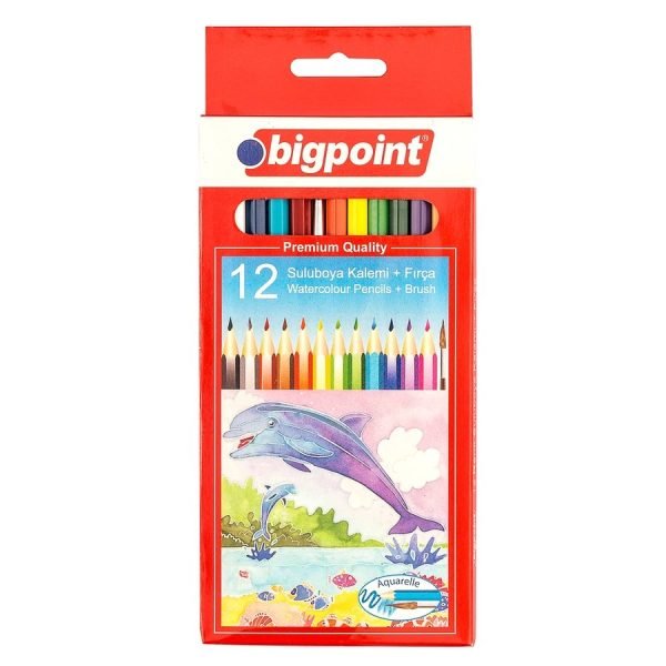 Aquarelle Boya Kalemi 12 Renk Fırçalı