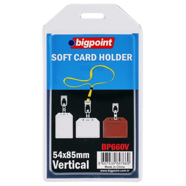 Kart Kabı Dikey Şeffaf 54x85 mm