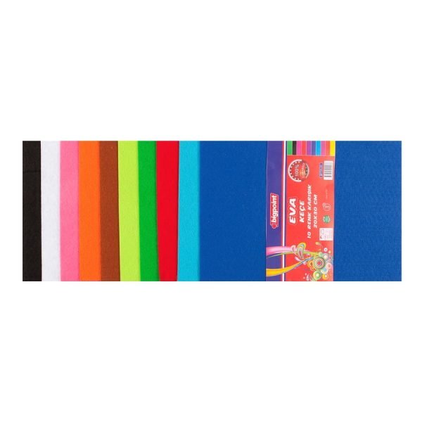 Keçe 20x30 cm Karışık 10 Renk 2 mm