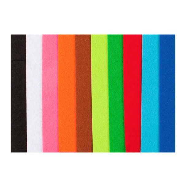 Keçe 50x70 cm Karışık 10 Renk 2 mm