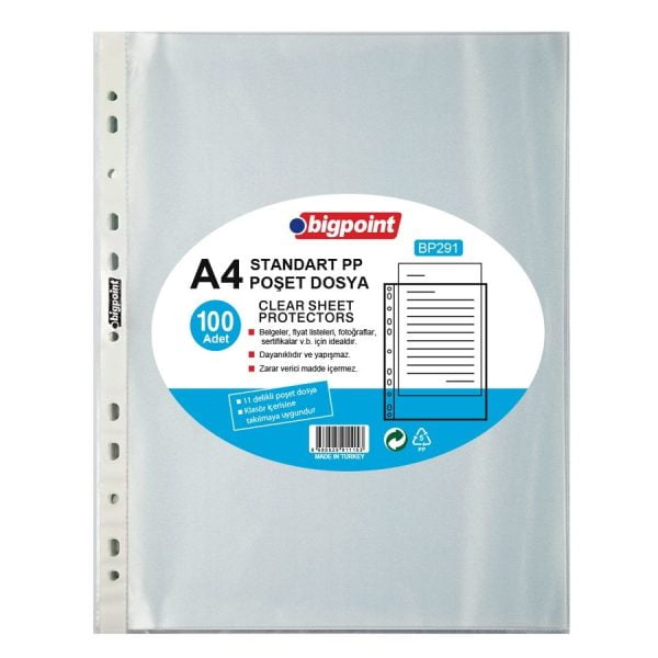 Poşet Dosya Standart 40 Mikron 100 lü Paket