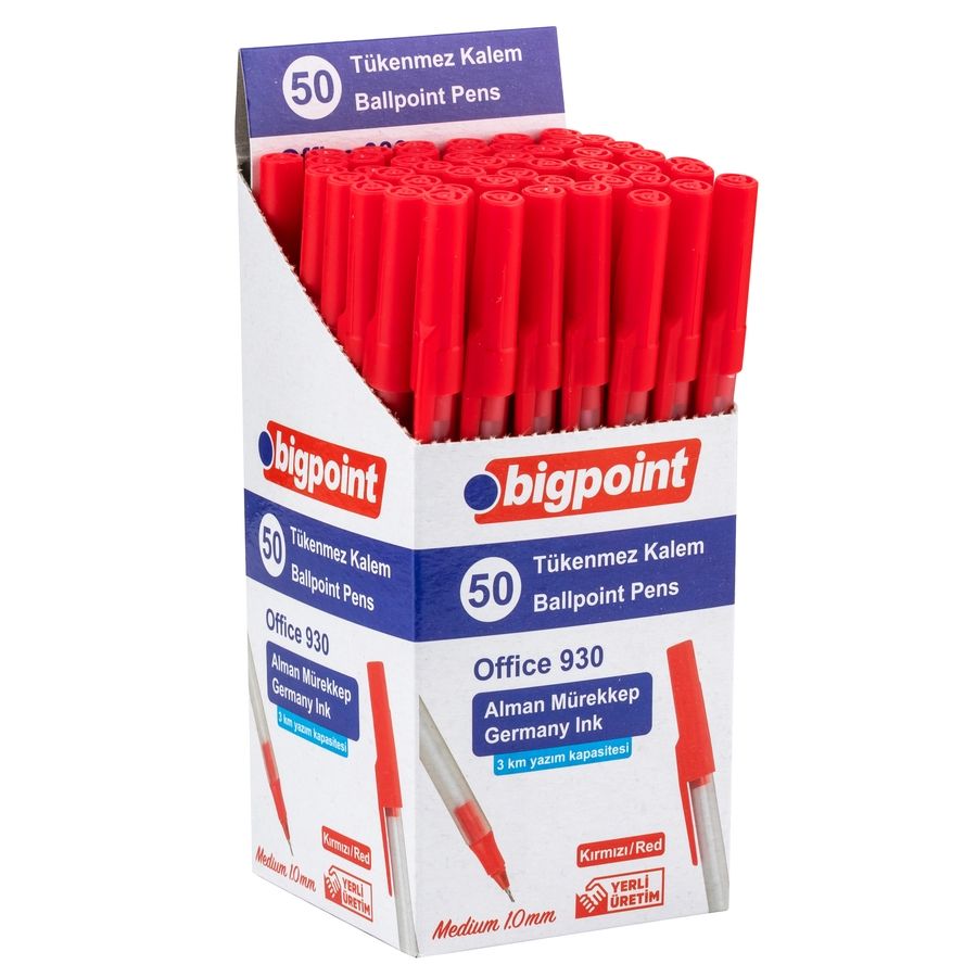 Bigpoint-Tukenmez-Kalem-Office-1.0mm-Kirmizi-Bigpoint-2-1 Tükenmez Kalem Office 1.0 mm Kırmızı - Görsel 3