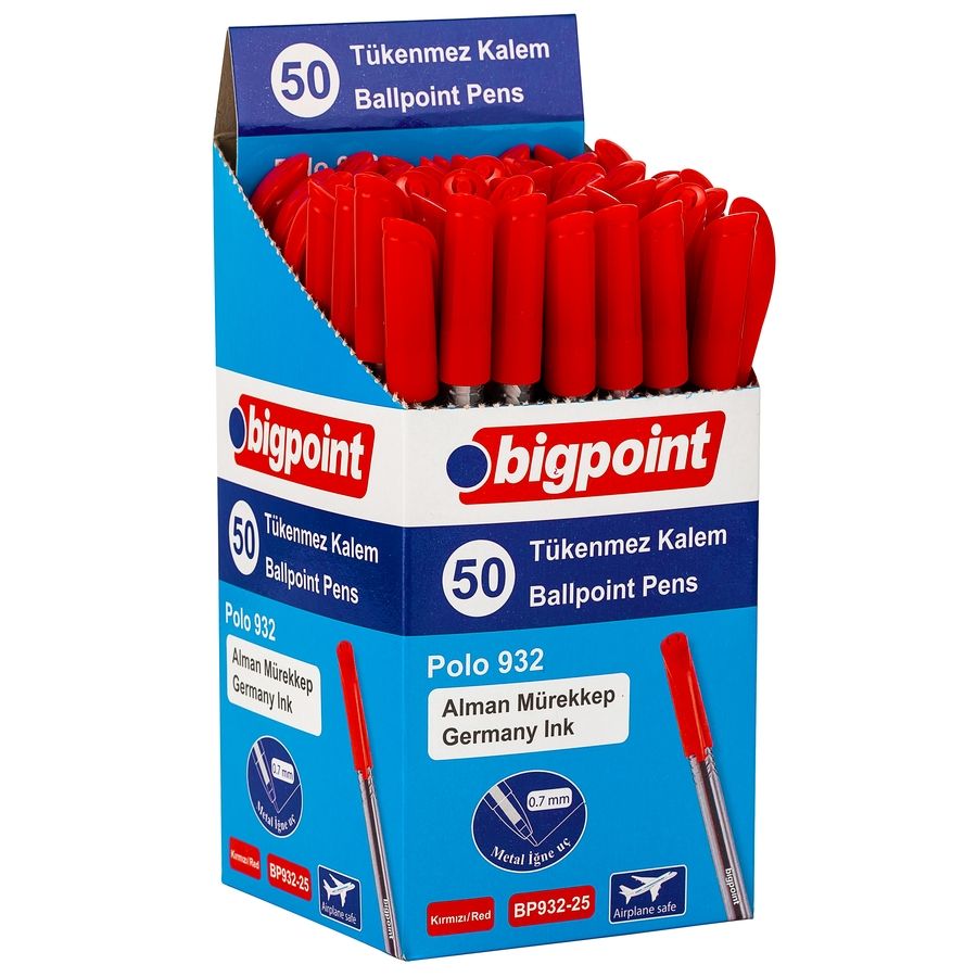 Bigpoint-Tukenmez-Kalem-Polo-0.7mm-Kirmizi-Bigpoint-2 Tükenmez Kalem Polo 0.7 mm Kırmızı - Görsel 3