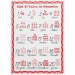 Eğik El Yazısı ile Rakamlar Panosu 50x70 cm