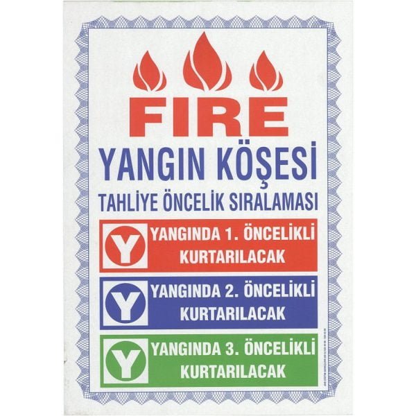 Yangın Köşesi Panosu 35x50 cm
