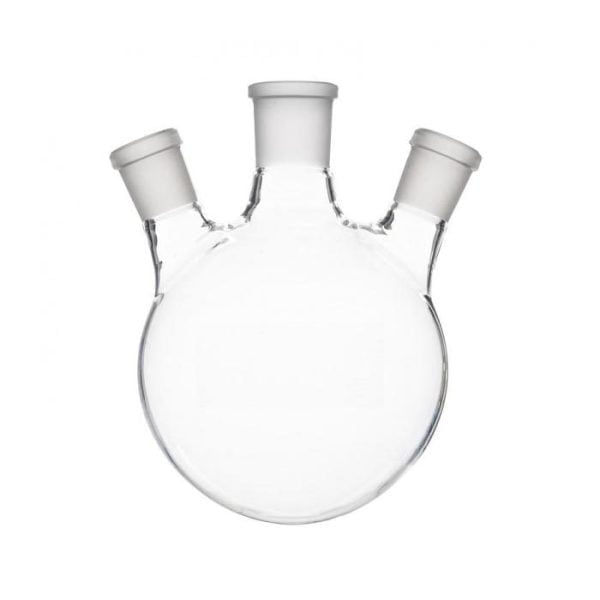 Balon Cam Dibi Yuvarlak 3 Boyunlu Şilifli 500 ml