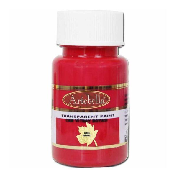 Cam Vitray Boyası Su Bazlı Kırmızı 50 ml