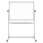 Tekerlek Ayaklı Mobil Çift Taraflı Çelik Emaye Beyaz Yazı Tahtası 120x140 cm