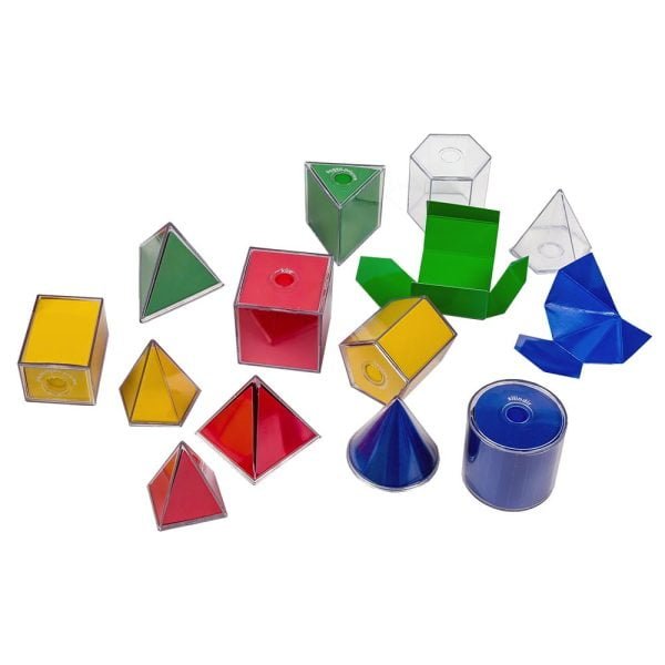 Geometrik Cisim Açılımları Takımı 12 Parça 8 cm