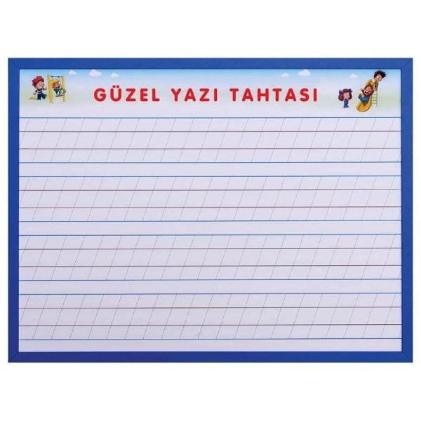 Çizgili Yazı Tahtası MDF Çerçeveli 60x80 cm