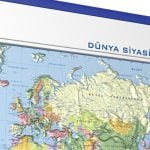 Kabartma Dünya Siyasi Haritası 70x100 cm - Görsel 2