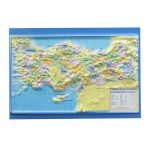 Kabartma Türkiye Siyasi Haritası A4 Boyutunda