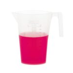 Kulplu Beher Plastik Kabartma Taksimatlı 500 ml