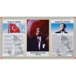 Milli Levhalar Panosu 3 Parça (Alüminyum Çerçeveli) 45x90 cm