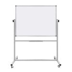 Tekerlek Ayaklı Çift Taraflı Beyaz Laminant Yazı Tahtası 120x200 cm