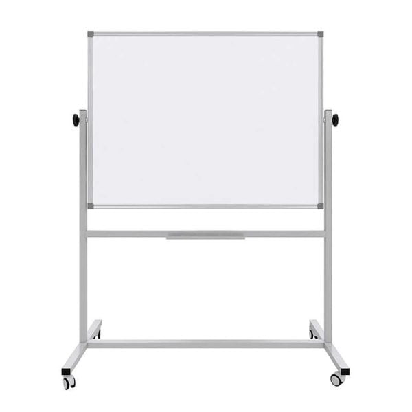 Tekerlek Ayaklı Çift Taraflı Beyaz Laminant Yazı Tahtası 120x200 cm