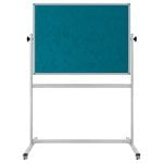 Tekerlek Ayaklı Mobil Çift Taraflı Kumaş Kaplı Pano 120x200 cm - Görsel 3