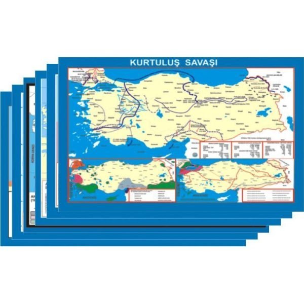 Tarih Haritaları Seti 12 Adet 70x100 cm