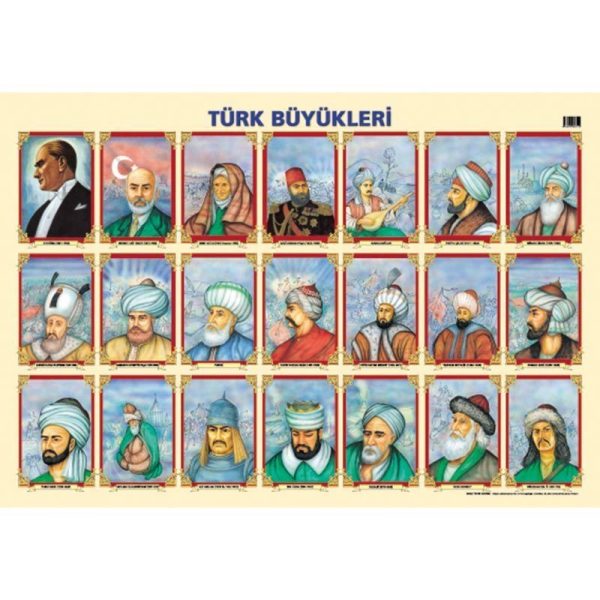 Türk Büyükleri Levhası 57x82 cm