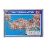 Türkiye Fiziki Harita Panosu (Alüminyum Çerçeveli) 70x100 cm